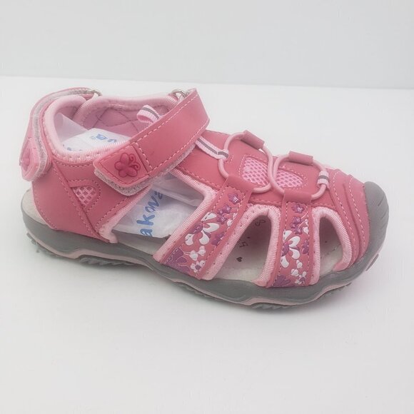 NEW Apakowa Toddler Girls Size EU 24 US 8 Pink Closed Toe Fisherman Sandals - Picture 2 of 9